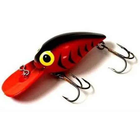 Brad‘s Wigglers Crank Bait, 3-inch Uv Fluorescent Red/black Herringbone