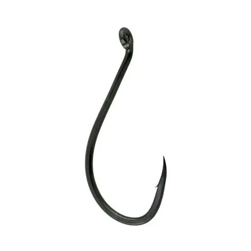 2413 Octopus Fishing Fish Hooks Nickel Black Size 3/0 6 Pack