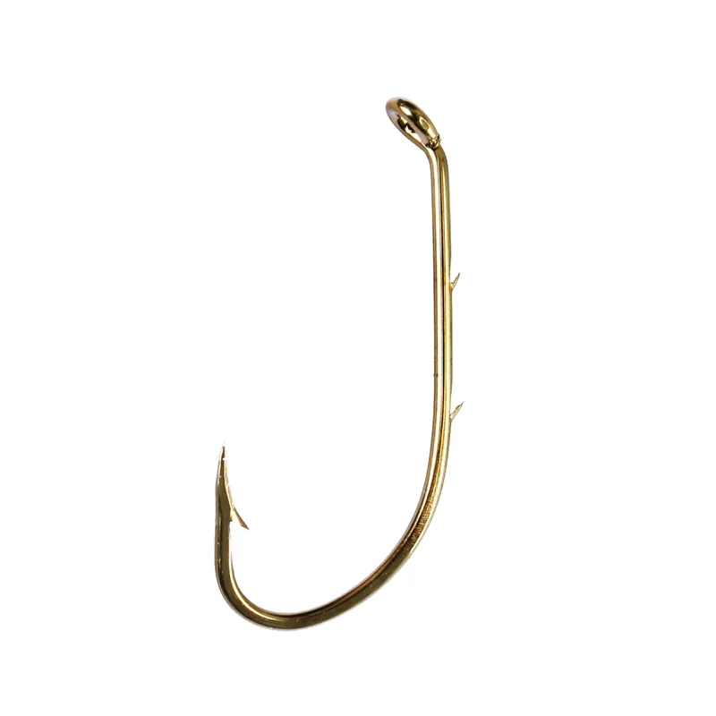 Eagle Claw 181a-4 Baitholder Down Eye 2 Slices Offset Hook Bronze - Size 4
