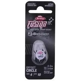 Berkley Fusion19 Circle Fishing Hooks, Smoke Satin, Size 4, Model Fsn19ch4