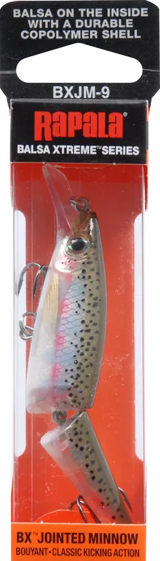 Bxjm09 Balsa Xtreme Jointed Minnow Lure 3-1/2" Rainbow Trout