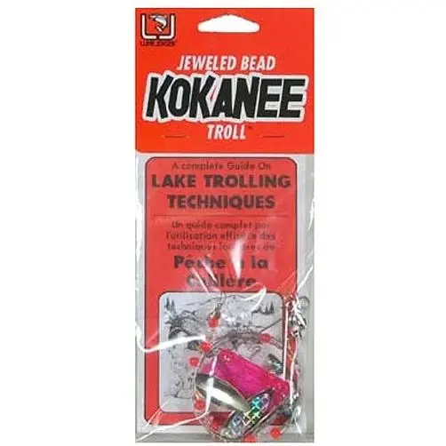 Jeweled Bead Kokanee Troll, Chrome/silver Prism-lite, 28-inch