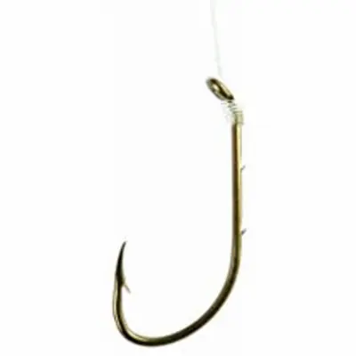 Snelled Fish Hook, Bronze, Size 8, 6-pk.