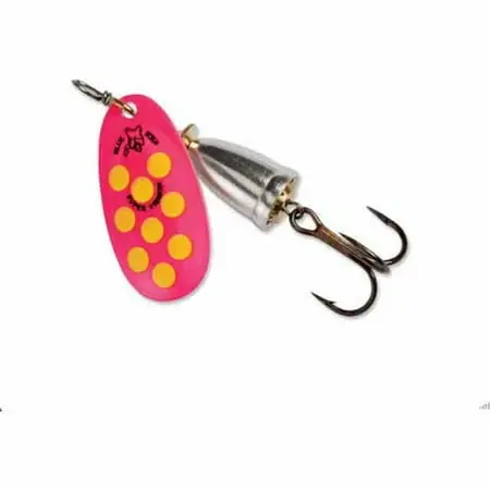 Classic Vibrax Fishing Lure, 3/8 Oz, Hot Pink/fluorescent Yellow/silver Uv
