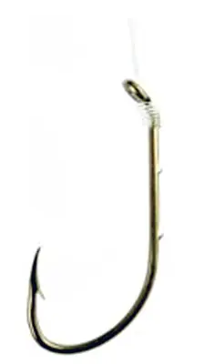 Snelled Fish Hook, Bronze, Size 2, 6-pk.