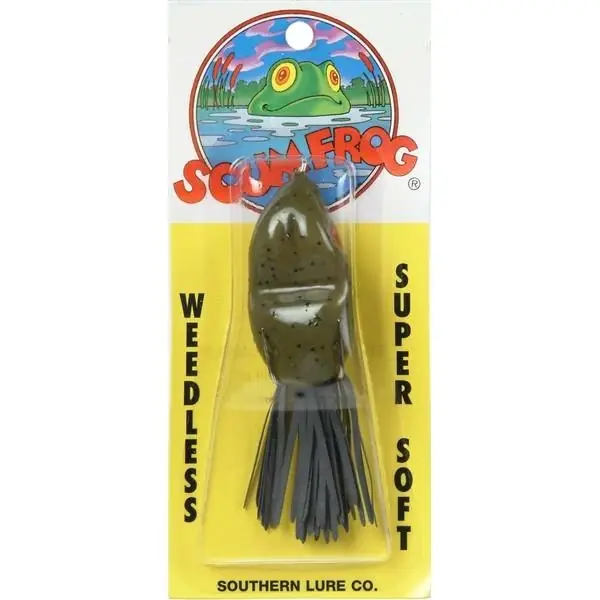 Southern Lure Scum Frog 5/16-ounce Green Pumpkin Super Soft Fish Lure