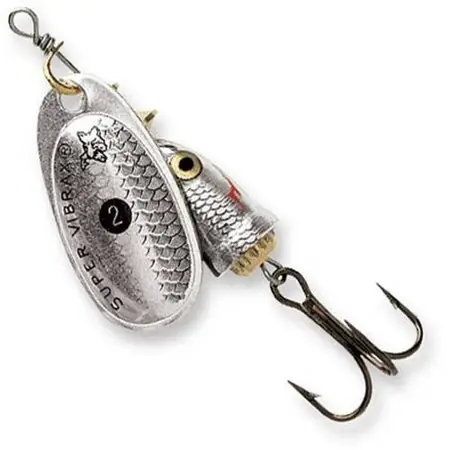 Blue Fox Classic Vibrax Fishing Lure - Size 3, Silver/blue Color