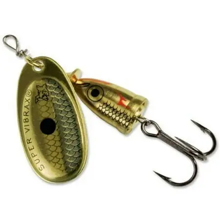 Rapala Blue Fox Classic Vibrax Wildeye 1/8 Oz Spinner In Gold Shiner Color