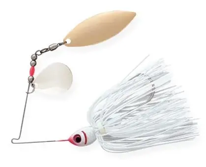 Tandem Blade Spinnerbait, 1/2 Ounce, Snow White, Model Bybt12615