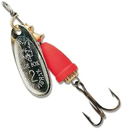 Super Vibrax Spinners - 1/8 Oz. - Silver Fluorescent Red Fishing Lure
