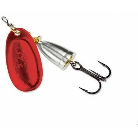 Blue Fox Classic Vibrax Spinner Fishing Bait, 1/8 Oz, Bleeding Silver Color