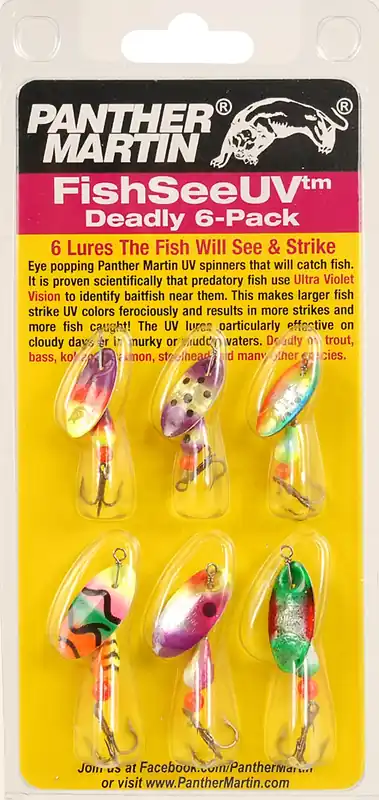 Uv6 Fishing Spinner Panther Martin Ul Violet 6 Pk Fishing Spinner