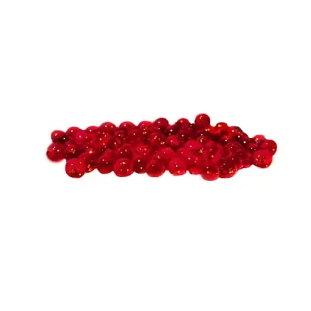 Fire Balls Red Glitter Decorative Orbs - Set Of 6