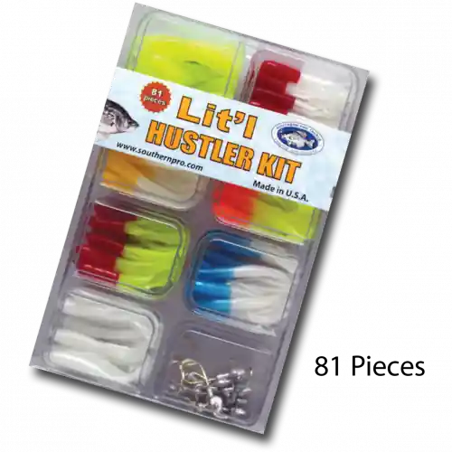 Lit’l Hustler Fishing Kit, 81 Pieces For All Your Fishing Needs