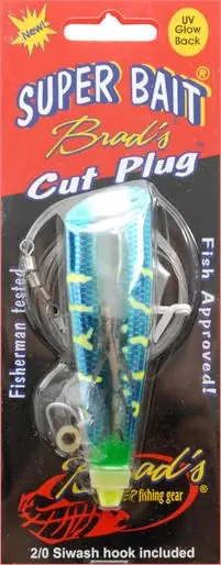 Brad‘s Super Bait Cut Plug Fishing Lure, 4-inch, Seahawk Model