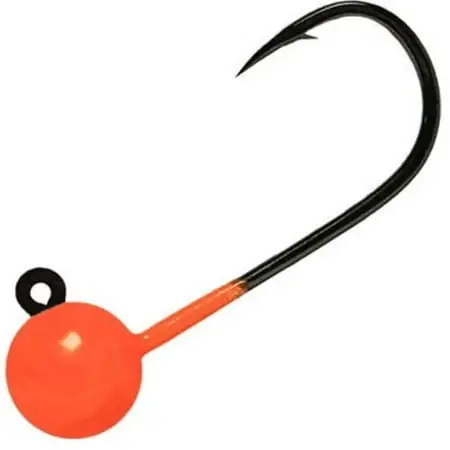 Aerojig Plain Jig Head With Gamakatsu Hooks - 1/8 Oz - Orange
