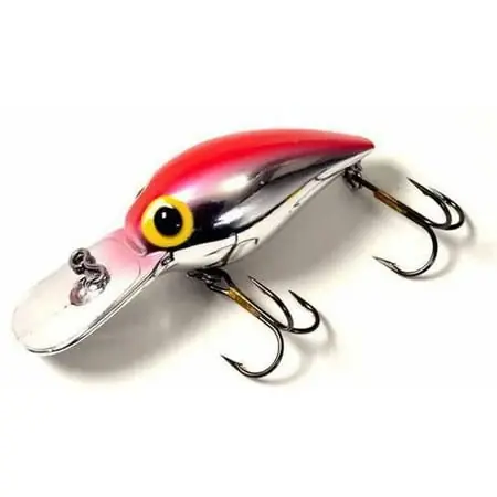 Brad‘s Wigglers Crank Bait, 3-inch Metallic Silver/fluorescent Red