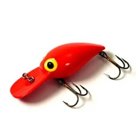 Wiggler Fluorescent Red Fishing Lure, 3 Inch Durable Design