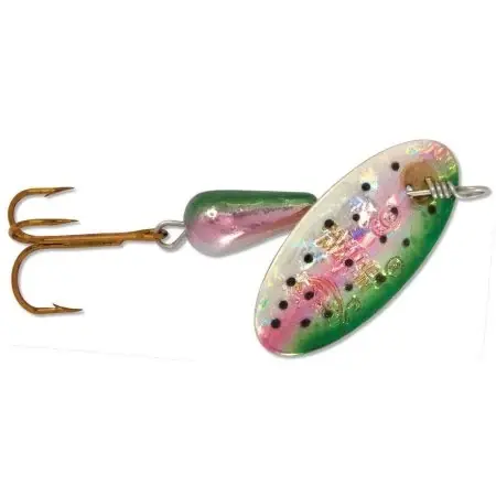 Holographic Rainbow Trout Spinner Lure, Size 6, 1/4 Ounce
