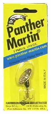 Spinner Lure, Black With Red Dots