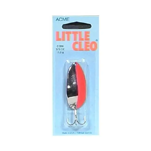 Acme Little Cleo Fishing Spoon, 2/5-ounce, Nickel Fluorescent Stripe, Model 211037