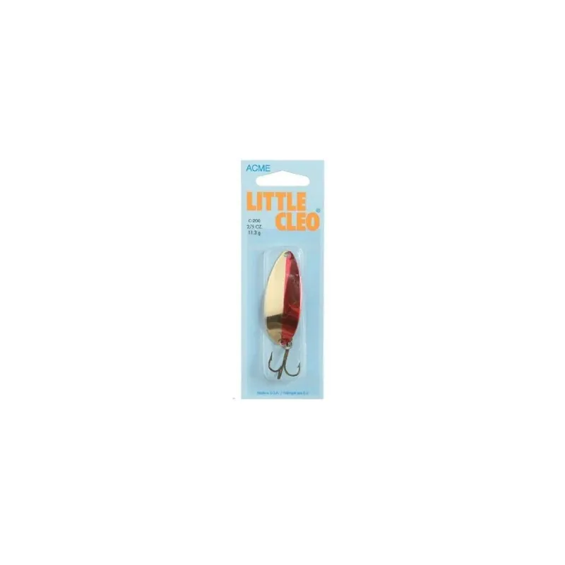 Little Cleo Spoon Fishing Lure C-200/gnr 2/5 Ounce Gold Neon Red