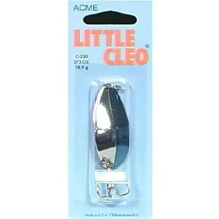 Little Cleo Spoon 2/3 Oz Nickel/neon Blue Fishing Lure