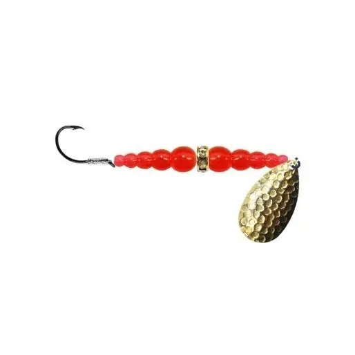 Classic Wedding Ring Fishing Spinnerbait, Flo Orange, Size 4 Hook