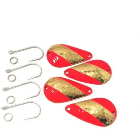 Poulsen Cascade Tackle Half-fast Steelure Kit, 1/2 H. Brass/fire Stripe