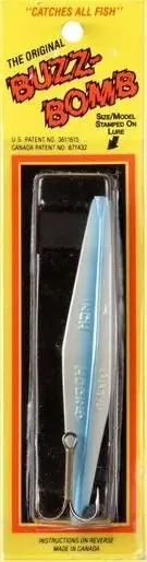 Buzz Bomb Fishing Lure, 4 Inch, Pearl/blue Color