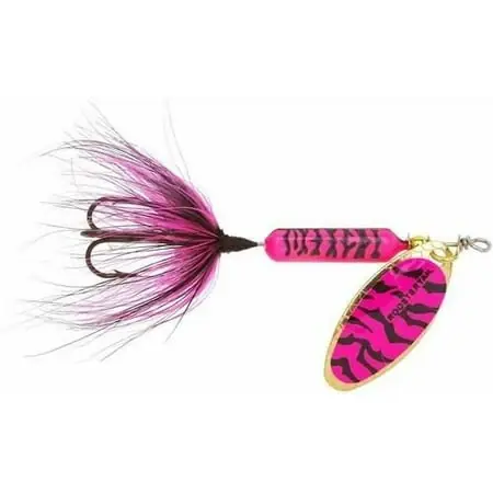 Wordens Original Rooster Tail Spinner Lure, 1/16 Ounce, Pink Black Tiger