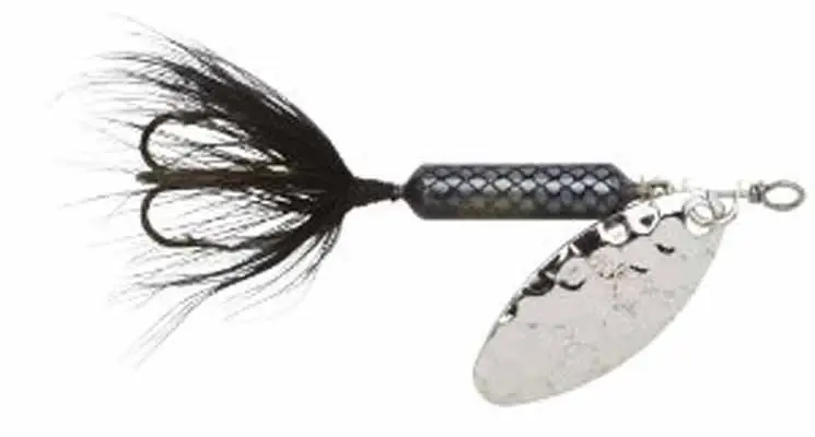Worden‘s Original Rooster Tail Spinner Lure, 1/16 Ounce, Black Color