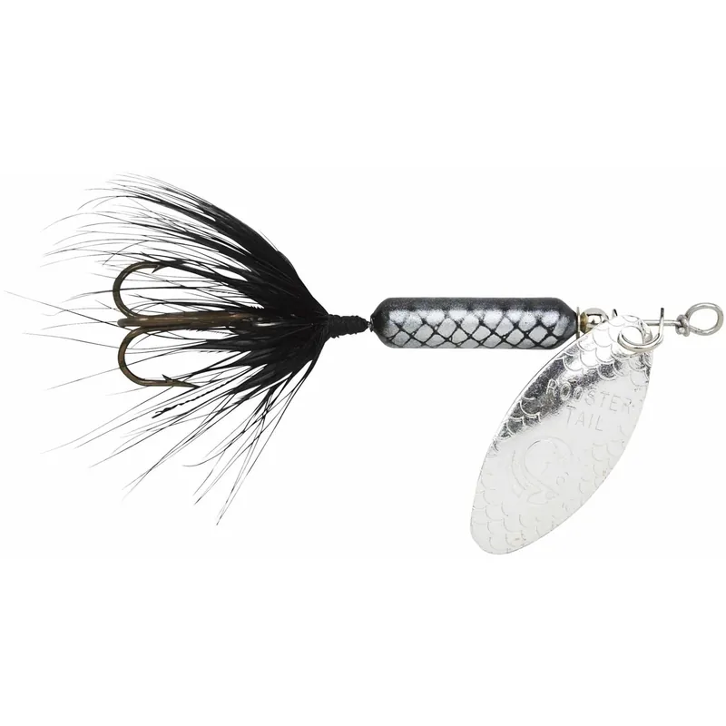 Worden‘s Original Rooster Tail Spinner Lure, 1/8 Oz., Black - Premium Fishing Bait