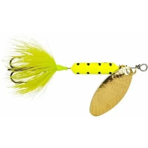 Wordens Original Rooster Tail Spinner Lure, Chartreuse Dalmatian, 1/8-ounce