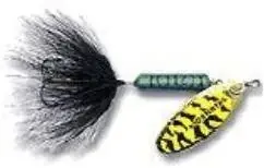 Wordens Original Rooster Tail Spinner Lure, White Coachdog, 1/6 Ounce