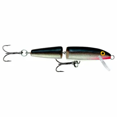 Floating Jointed Minnow Lure, Silver, 3-1/2 In.