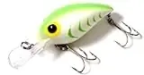 Wiggler Crank Bait, Luminous Green Herringbone, 3-inch