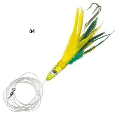 Boone Tuna Treat 6/0 Rigged Lure, Pink/white, 6-inch