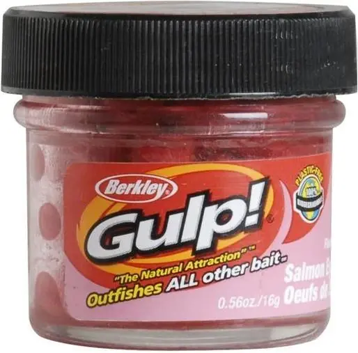 Gulp Floating Salmon Eggs, Fluorescent Red, 0.56-ounce Jar