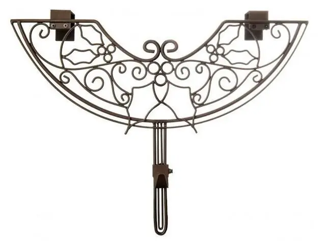 24 Inch Adjustable Decorative Christmas Wreath Hanger With Holly Berry Design