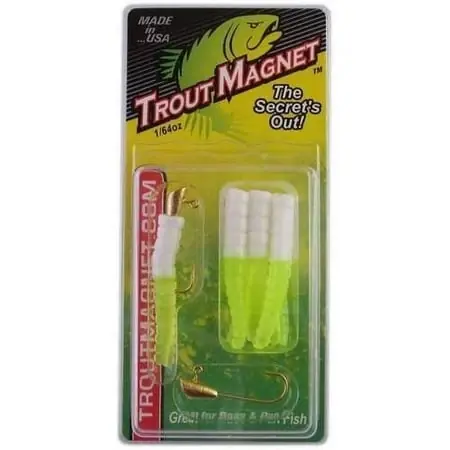 8 Piece Trout Magnet Set - 1/64-ounce Chartreuse Fishing Lures