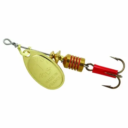 Aglia Plain Inline Spinner 1/8 Ounce Gold Fishing Lure