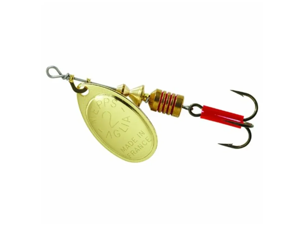 B2g Aglia Plain Inline Spinner Lure Treble 1/6-ounce Gold Fishing Lure