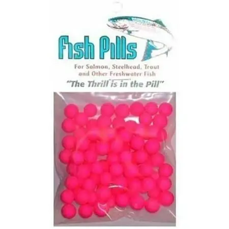 Mad River Fish Pills Fluorescent Pink Size 2 Fishing Bait