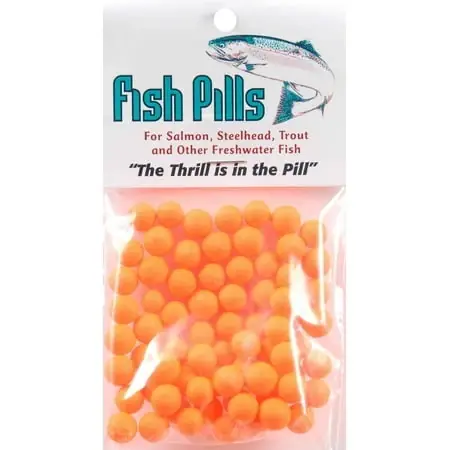 Fish Pills Fluorescent Orange Size 2 Fishing Bait