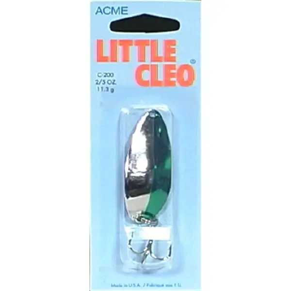 Acme Little Cleo Spoon Fishing Lure 0.4 Oz Nickel Neon Blue