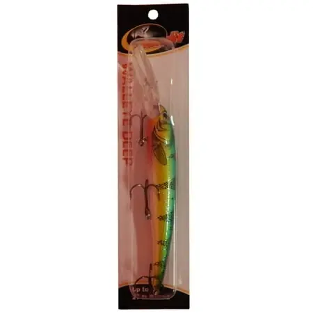 4.75" Walleye Deep 5/8 Ounce Jerkbait In Green Perch Color, Model Bdtwbd228