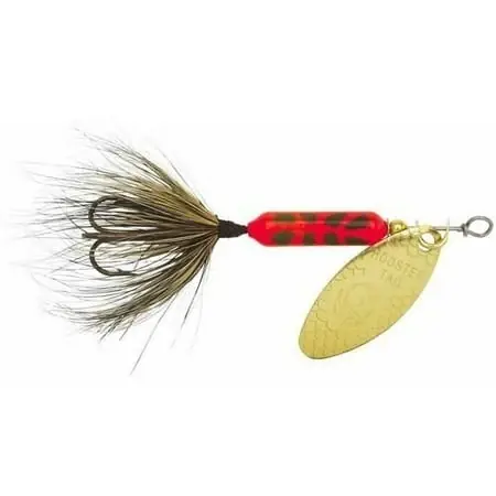 Original Rooster Tail Inline Spinner, 1/8 Oz., Flame Coachdog Color