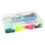 Tuff Tainer Fishing Tackle Box With 3 Fixed Compartments, 16.5x9.75x3.25-inch