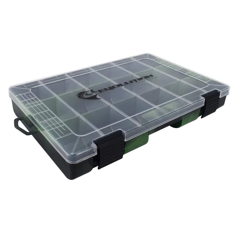 Drift Series 3600 Colored Tackle Tray, Green And Black, Durable Design